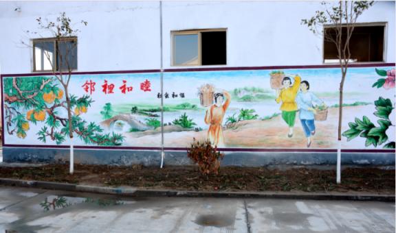 进贤乡镇文化墙 乡风文明焕发新活力